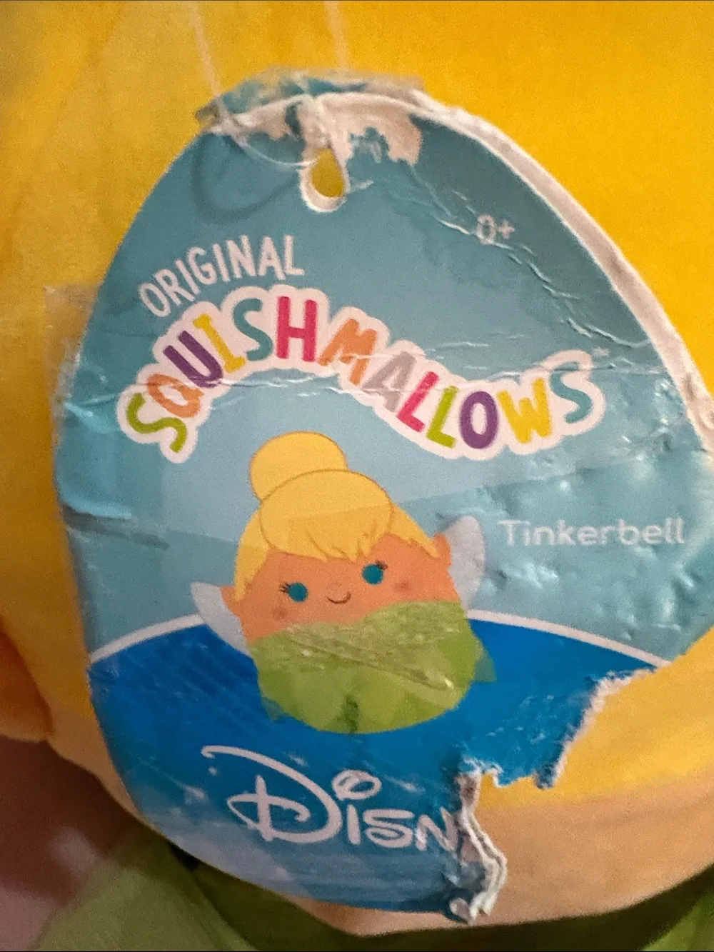 Disney Tinkerbell Plush Pillow in Yellow and Green